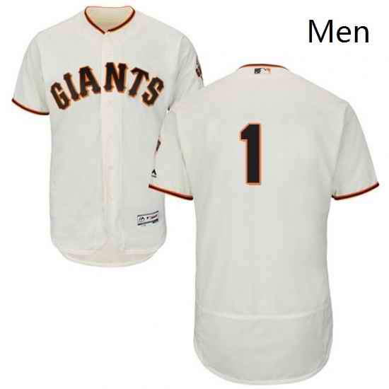 Mens Majestic San Francisco Giants 1 Gregor Blanco Cream Home Flex Base Authentic Collection MLB Jersey